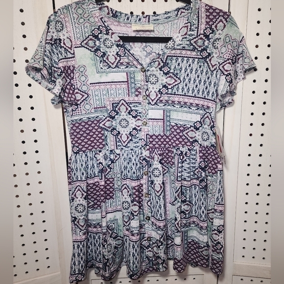 Bobbie Brooks Small Baby Doll Dress Multi Colored Patterned - Picture 1 of 8